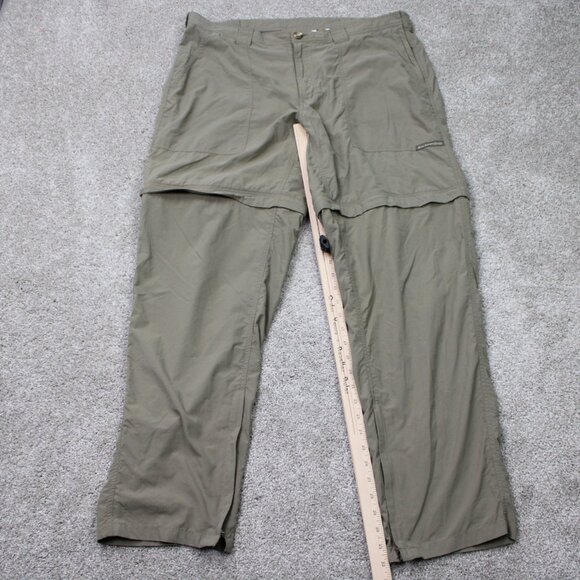 ExOfficio Buzz Off Pants Mens Large Khaki Convertible Insect Shield Zip off - Picture 3 of 11